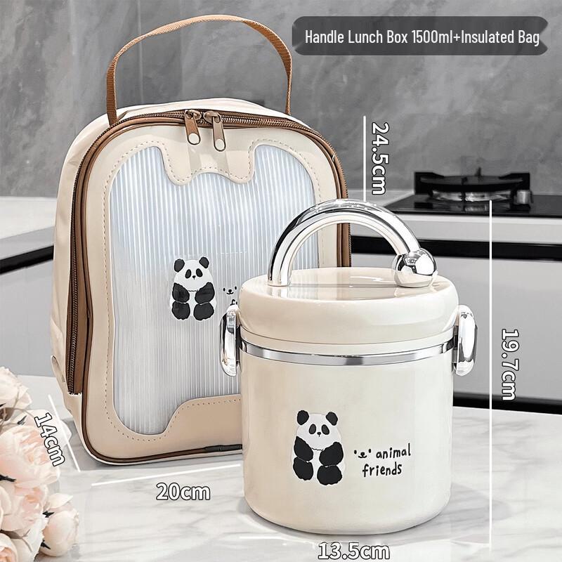 Boyiduo 304 Stainless Steel Panda Insulated Lunch Box