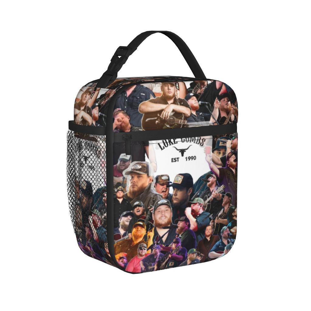 Lukes Combs Tour 2026 Thermal Insulated Lunch Bags for Picnic Portable Food Container Bags Men Women Thermal Cooler Lunch Boxes