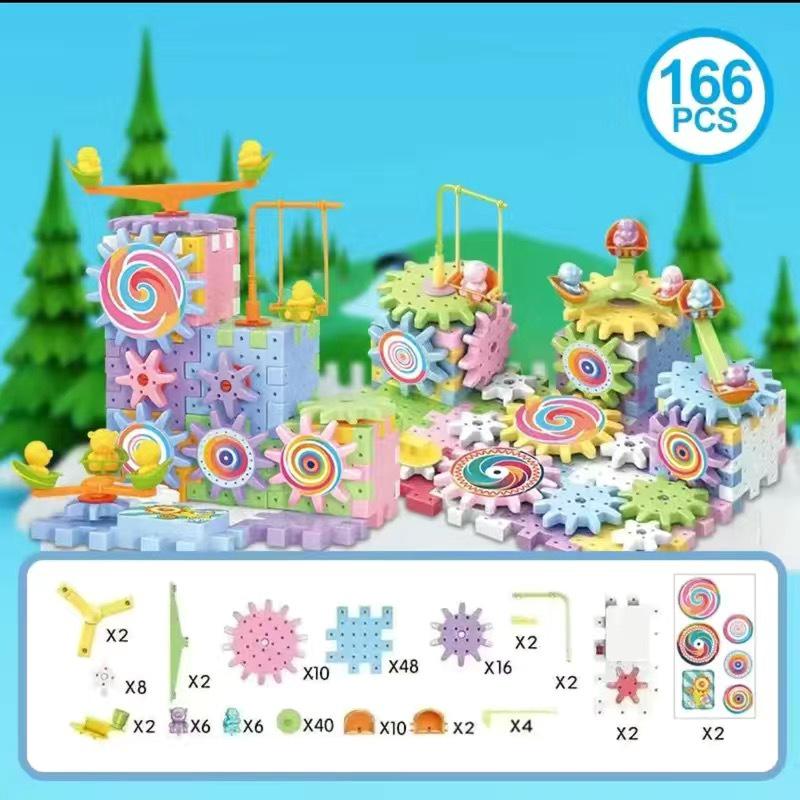 Kids' Electric Building Blocks Set: Educational Gears & Large Particles for Boys and Girls