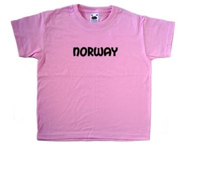 Norway text Pink Kids T-Shirt