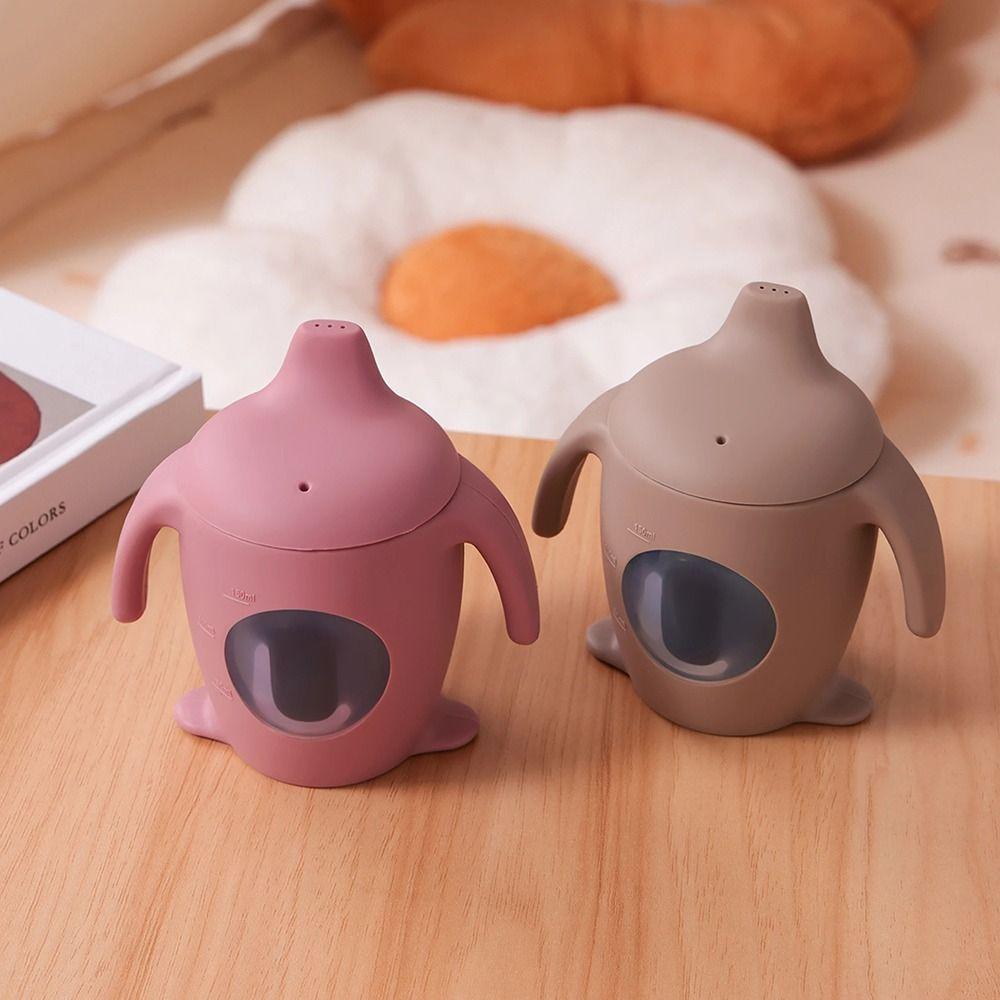 Leakproof Baby Water Bottle With Scale Anti Drop Duckbill Cup Portable Infant Cup Infant