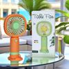 USB Rechargeable Mini Handheld Fan with Strong Wind & Base