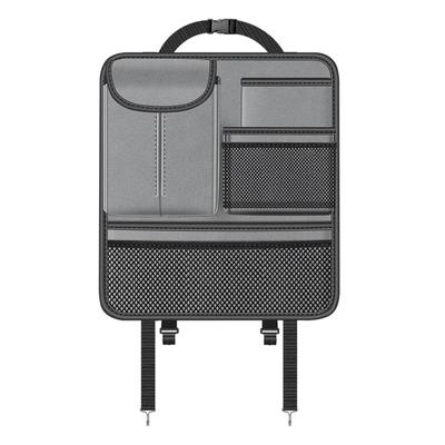 Car Seat Back Storage Bag Multifunctional Backseat Hanger Organizer for Hold Phone Wallet Glasses Tissue Boxes Grey