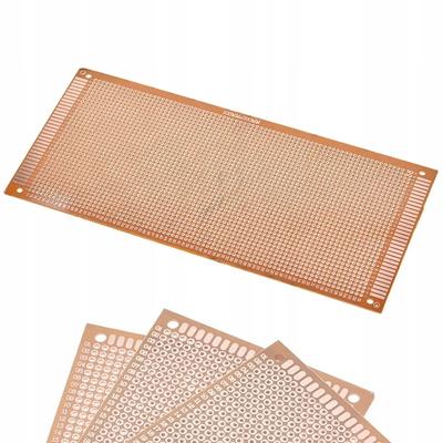 Tek Taraflı Prototip Kartı 100 x 220 mm – THT Devreleri İçin | Delik Aralığı 2,54 mm | 4 Montaj Deliği