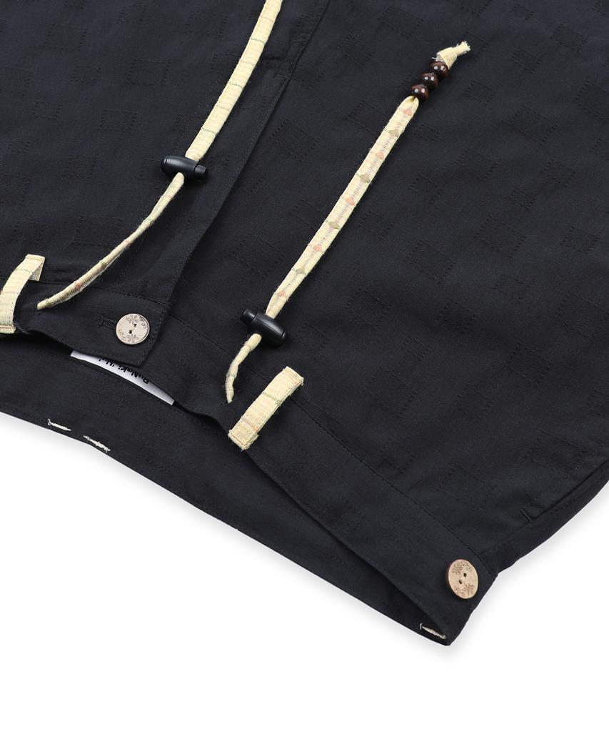 RuNaKi'Hu' Wxp092 Sukeru Kokoro Linen Layered Pants (Black)
