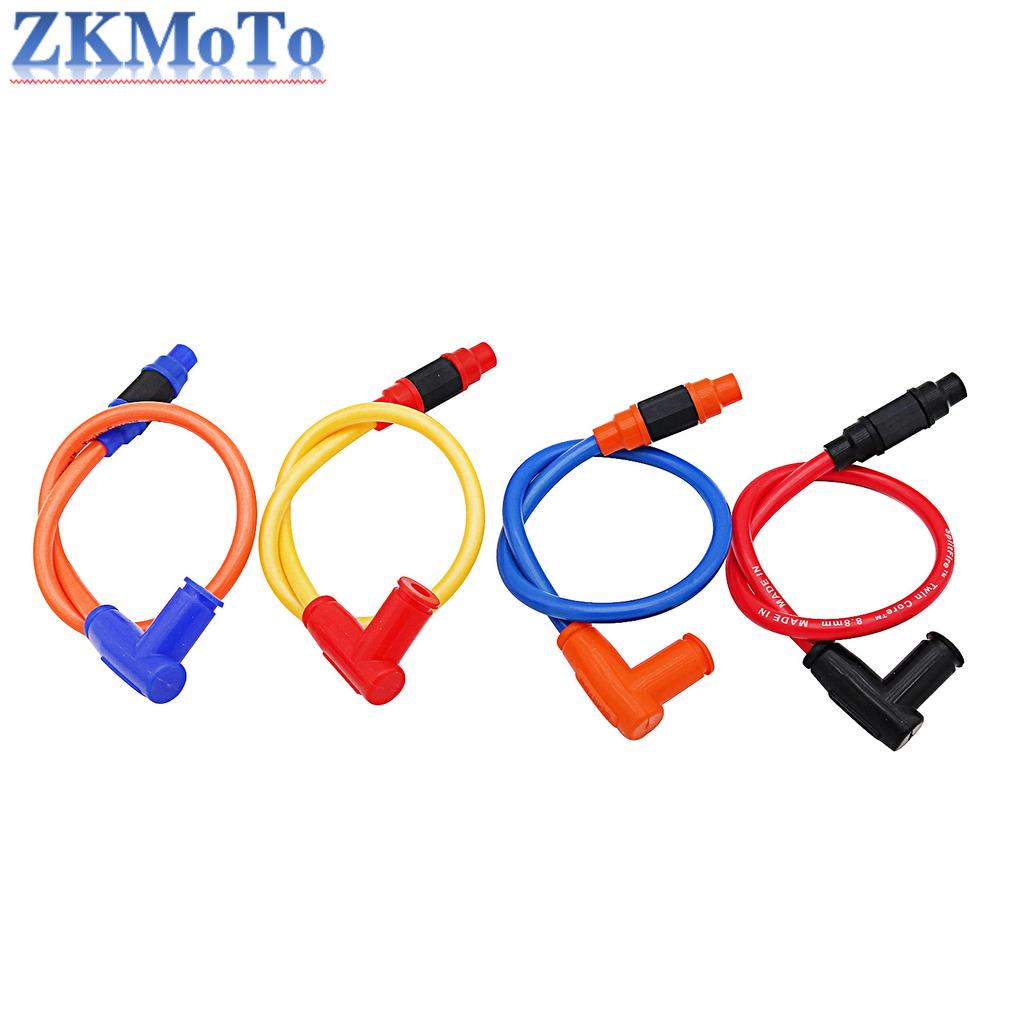 Motorcycle 8.8mm High Quality Silicone Rubber Lgnition Coil Spark Plug Iridium Power Cable For KTM Kawasaki Suzuki Honda Yamaha