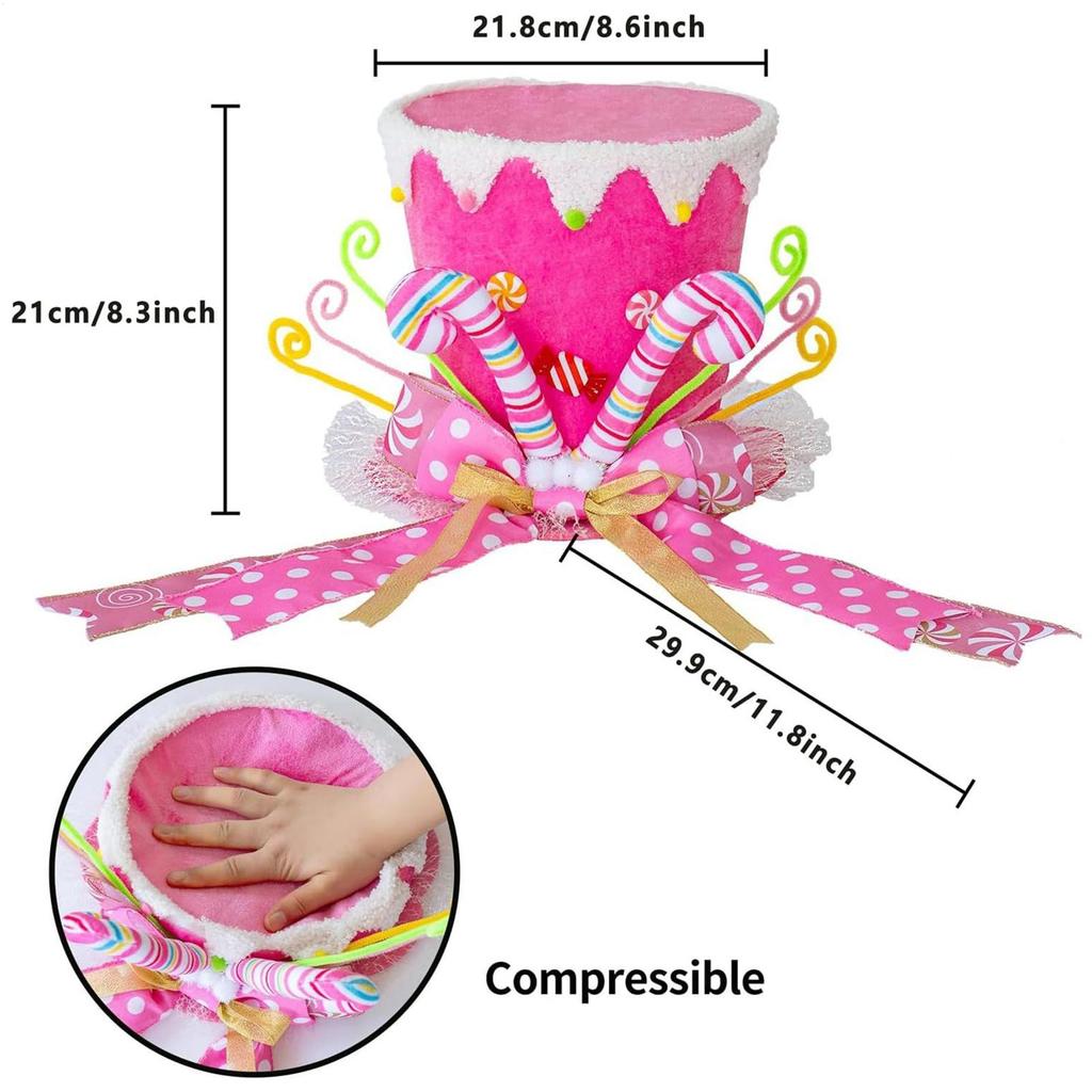 Christmas Tree Decoration Hat Christmas Candy Tree Top Decoration Gift Hat Christmas Candy Tree Top Decoration