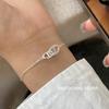 S925 Sterling Silver Diamond Pig Nose Bracelet for Women - Simple, Versatile, High-End Feel, Light Luxury