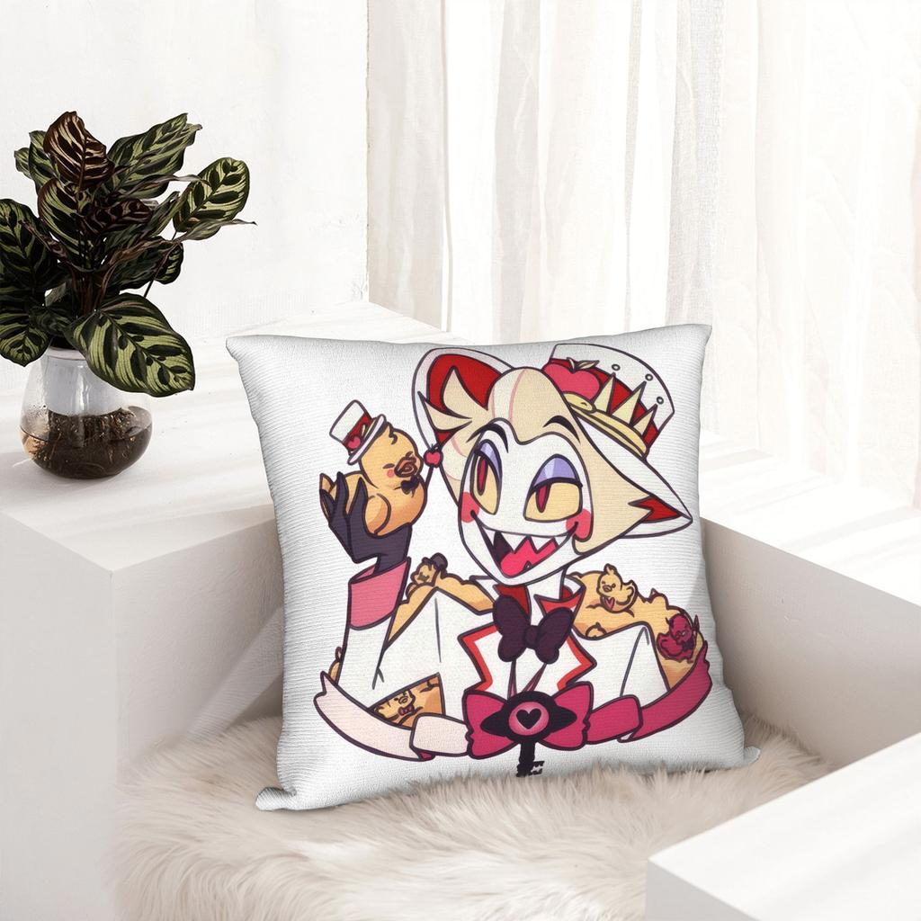 Lucifer Hazbins Hotels Pillowcase Printing Polyester Cushion Cover Decorative Pillow Case Cover Home Square 45X45cm