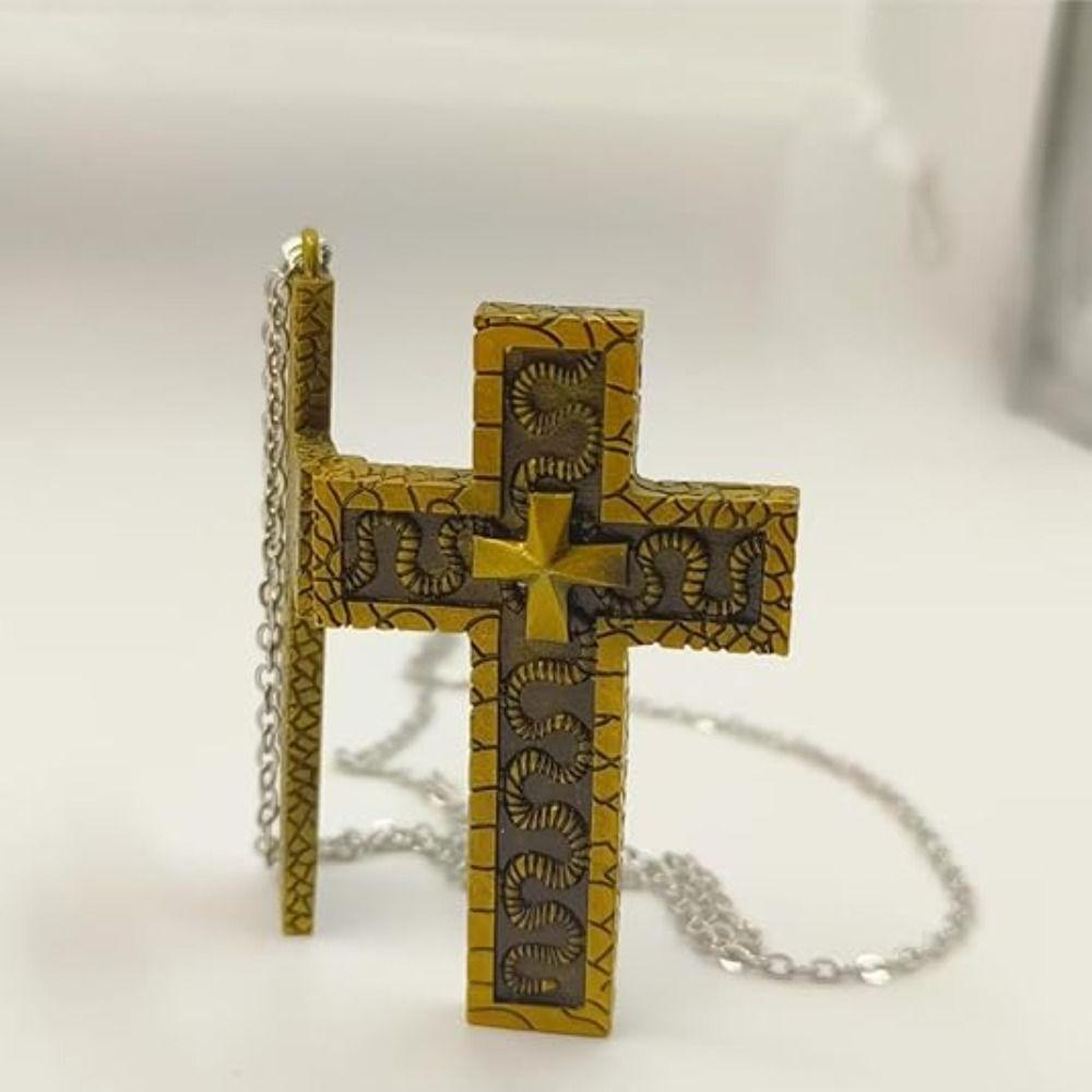with Secret Compartment Chain Pendant Necklace Openable Charm Jewelry Cross Pendant Necklace