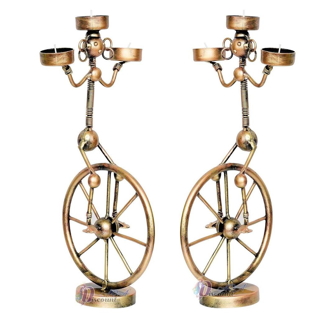 Antique Tealight Candle Holder/Candle Holders for Home Decoration/Table Decor/Home Decor Items-Gifts - Pack of 2