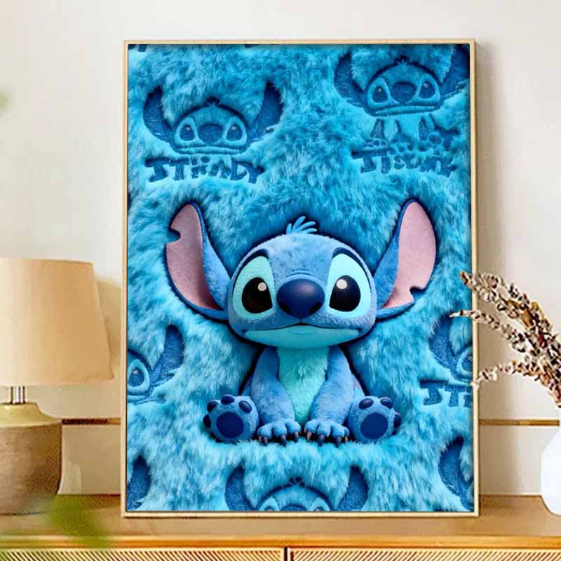 Disney Stitch Diamond Painting Kit 5D DIY, Suitable for Beginners and Craft Lovers, Interior Space Decoration