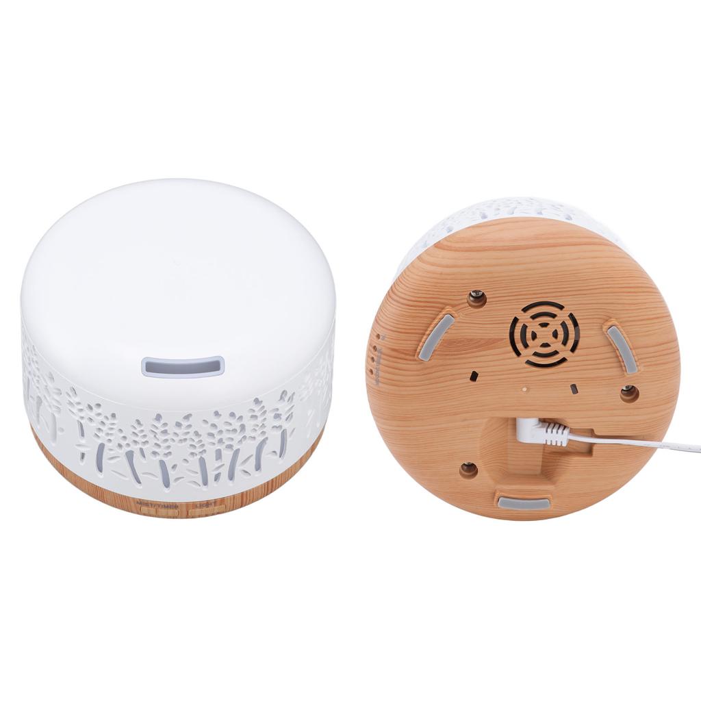 Desktop Humidifier 300ml Wood Grain Design Low Noise Aromatherapy Humidifier with LED Color Light 100‑240V