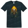 Ghost Rider Lebka Plamen Biker Tričko Hořící Kostra Pekelný Oheň Tričko