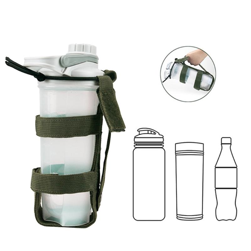 Adjustable Webbing Water Bottle Holder Bag Travel Water Bottle pouches Water Bottle carriers for Climbing Hiking Travelling