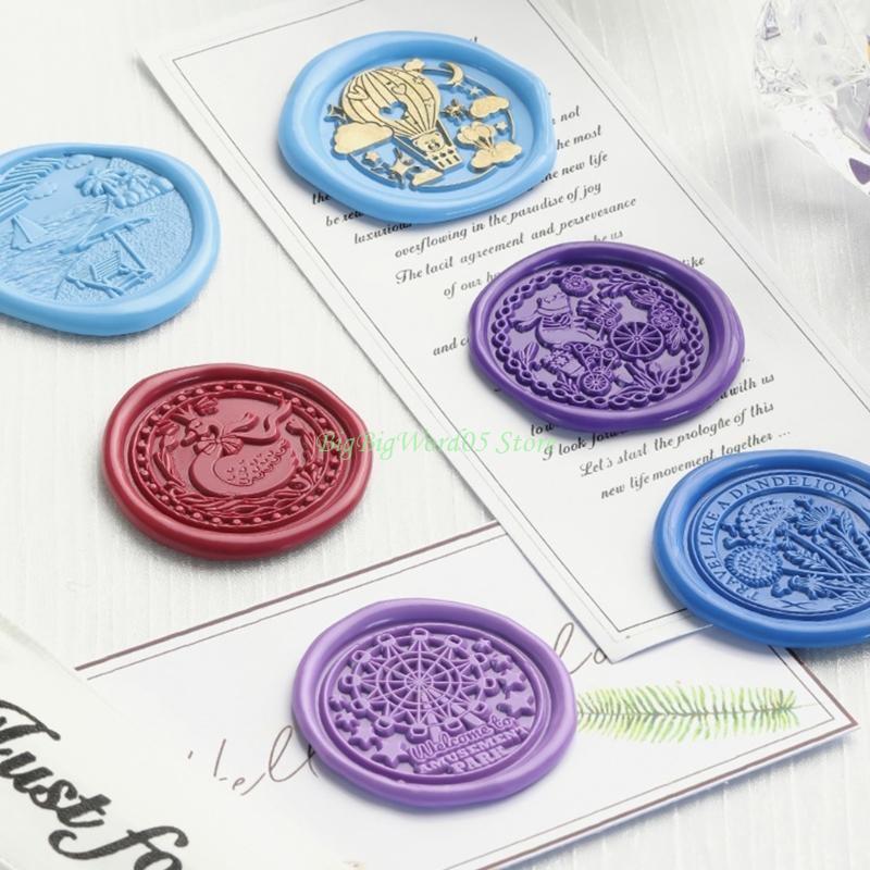 24TE Embosses Sealing Waxes Scrapbooking Stamp Head Waxes Seal Stamp Head Replacement