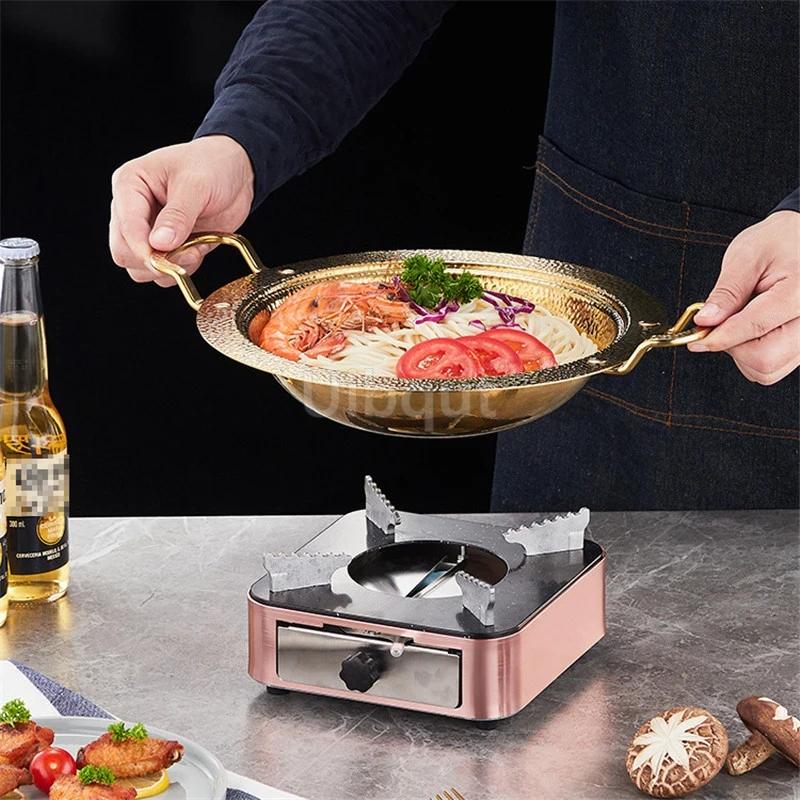Alcohol Single Person Small Hot Pot Lobster Basin Alcohol Stove Pot Hotpot Thickened Stainless Steel Dry Pots Chafing Dish