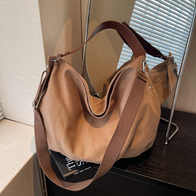 Casual Tote Bag Crossbody Bag Women's Lazy New Large Capacity Simple Underarm Bag Commuting Single Shoulder Bag Suede Leather