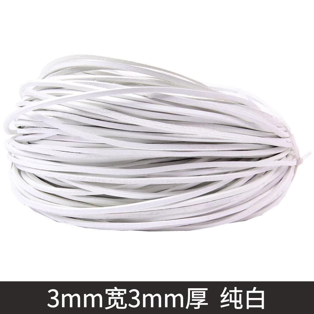 3Mm Cowhide Rope Square Cowhide Rope Diy Jewelry Accessories, Colored First-Layer Cowhide Rope, Cowhide Rope