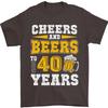 40th Birthday 40 Year Old Funny Alcohol Unisexs TShirt 100 Cotton