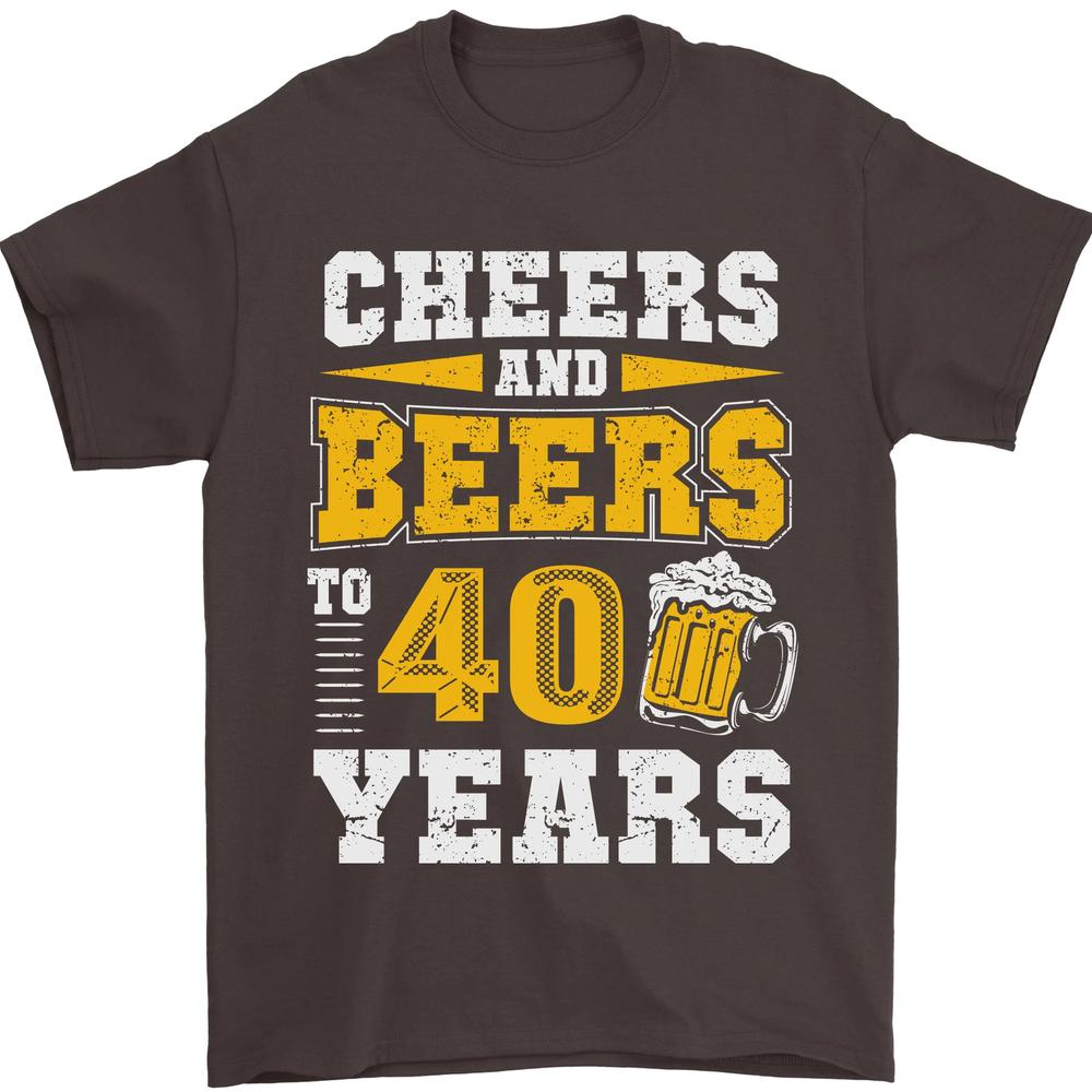 40th Birthday 40 Year Old Funny Alcohol Unisexs TShirt 100 Cotton