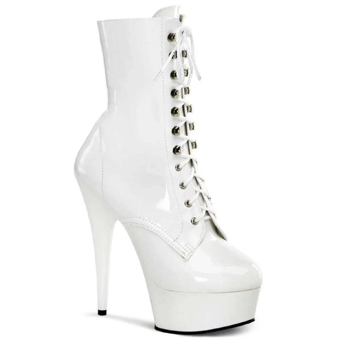 Роскошные модные сексуальные рыцарские женские ботильоны на платформе и каблуке высотой 8 — фото 4