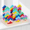 Color Sorting And Stacking Wooden Block Set - Suitable For Children's Color Recognition And Fine Motor Skill Development