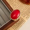 Vintage Red Resin Oval Wide Rings For Women Men Exaggerated Large Geometric Chunky Finger Rings Jewelry Party Gift 2026 New