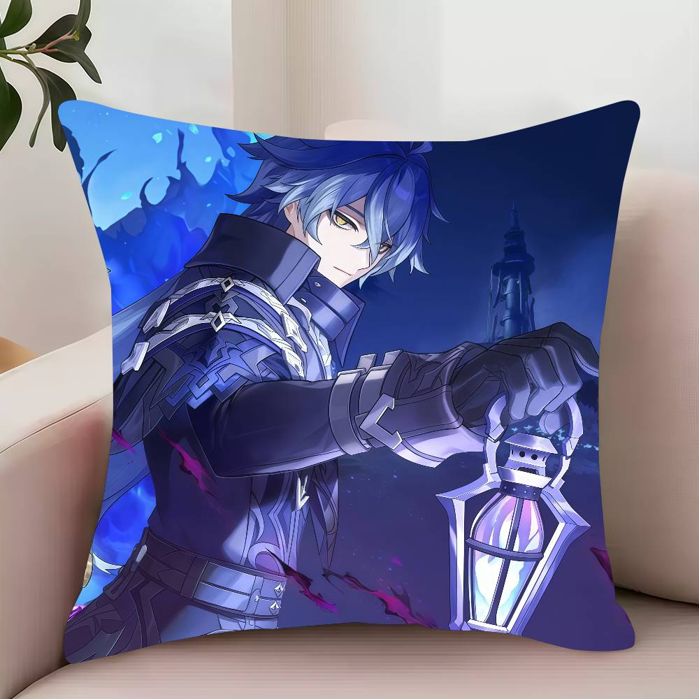 Flins Genshin Impact  Pillow Case Decor Protective Covers Comfortable soft for Sofa Living Room Home office