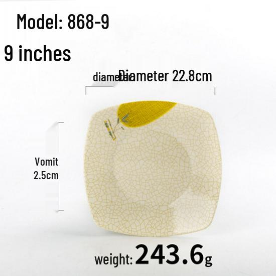 A5 Melamine Restaurant Tableware: Creative Plastic Fast Food & Cold Dish Plate for Hot Pot and Household Use