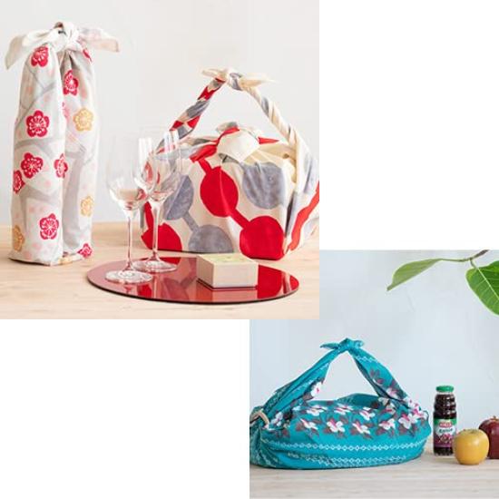 Musubi Furoshiki by Yumeji Tsunagi Dango Cotton (24cm Wide) Takehisa, Red, (Dango Dumpling), 90cm,