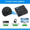 4K HDTV Sound Extractor Digital Sound Converter Left Right 3.5mm Sound Adapter for HDTV Gaming Consoles