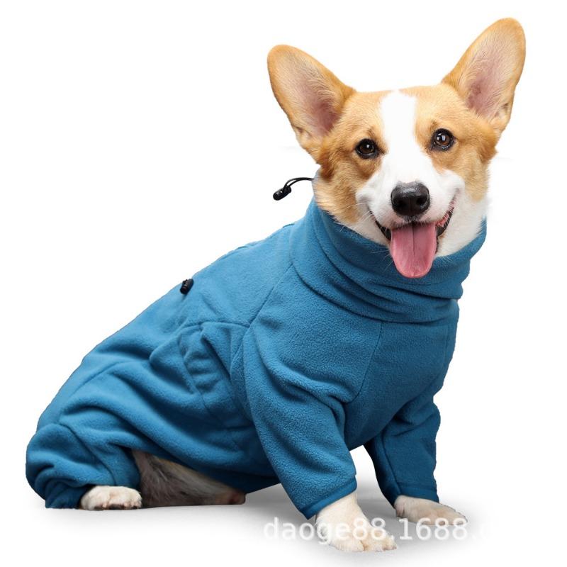 Fleece Dog Cotton-padded Clothing, Four-legged Dog Clothing, Snow-proof Clothing, Windproof, Cold-proof, Warm and Cold-resistant