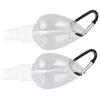 2 Pcs 50ml Reise Schlüsselanhänger Flaschen Tragbare Kunststoff Klar Auslaufsicher Nachfüllbar Leere Squeeze