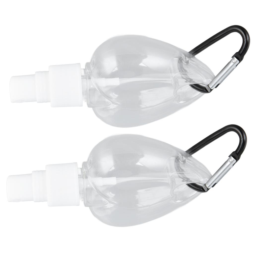 2 Pcs 50ml Reise Schlüsselanhänger Flaschen Tragbare Kunststoff Klar Auslaufsicher Nachfüllbar Leere Squeeze