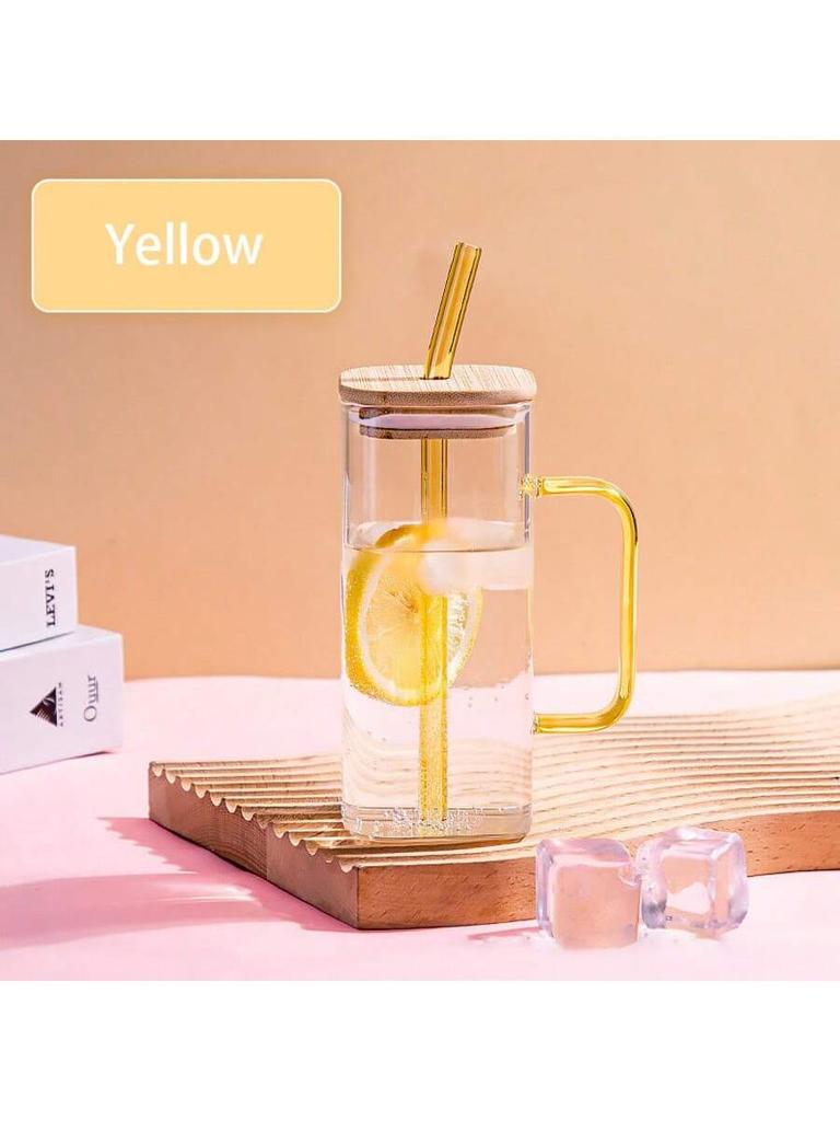 1pc 400/1000ml Smoothie Cup with Straw, Heat-resistant Juice Drink Cup, Large Capacity Water Bottle for Family and Outdoor Use