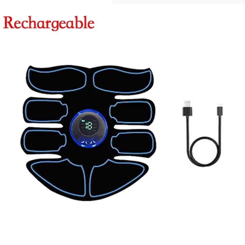 EMS Abdominal Muscle Stimulator Fitness ABS Arm Training Patches Muscle Exercise Instrument USB Charging Home Men