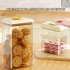 Rectangular Food Grade Storage Container Press Close Vacuum Seal Stackable Space Efficient Kitchen Organizers Use