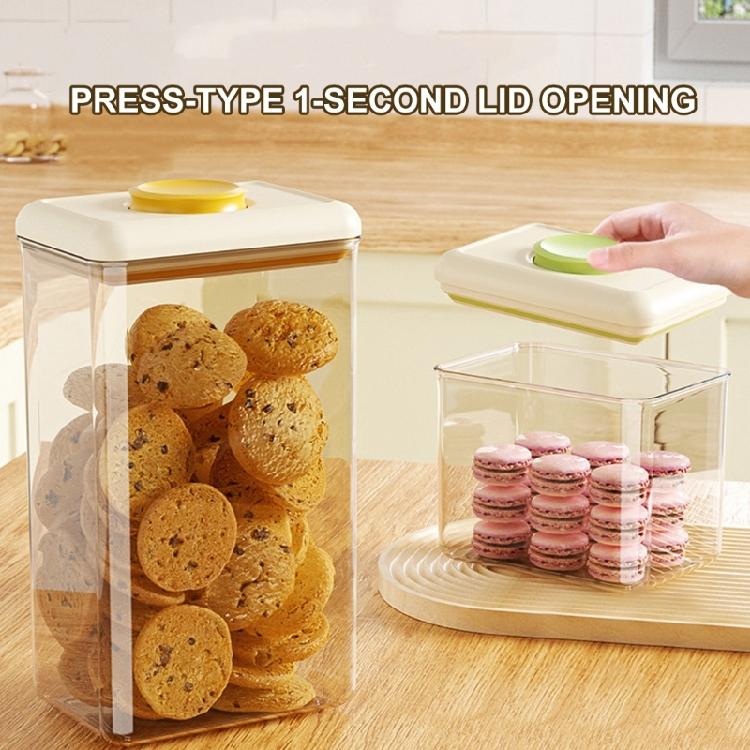 Rectangular Food Grade Storage Container Press Close Vacuum Seal Stackable Space Efficient Kitchen Organizers Use