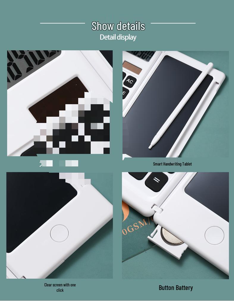 Solar-Powered Scientific Calculator with Handwriting Tablet for Students and Professionals