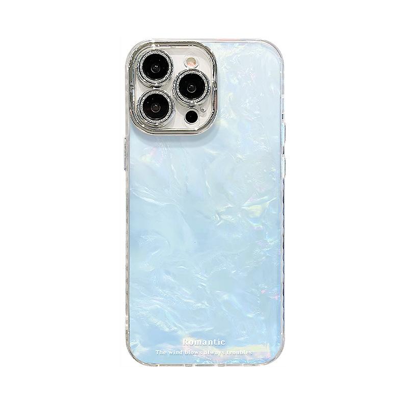 Gradual change shell pattern for Apple 16promax mobile phone case 13 all-inclusive lens film 15 advanced sense 14 simple 11