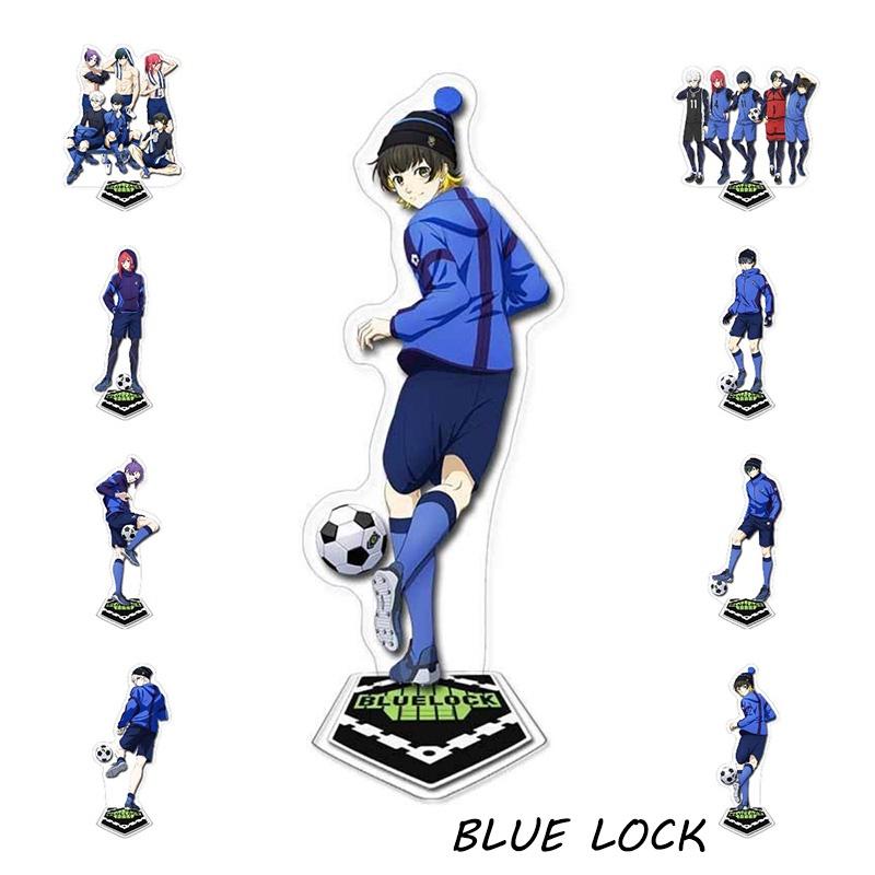 Blue Prison-themed Acrylic Double-layered Standee Anime Display Collectible