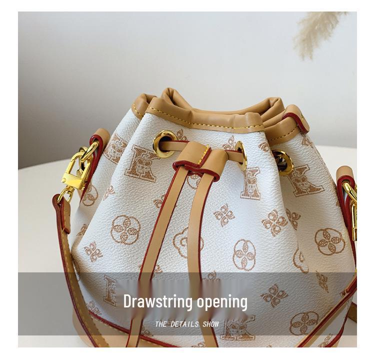 Moda Damska 2025 Mała Torebka Wiaderko ze Sznurkiem - Wszechstronna Torba na Jedno Ramię i Crossbody