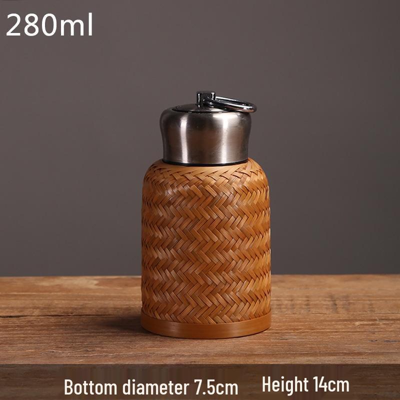 JingJingRS Bamboo Woven Insulated Cup