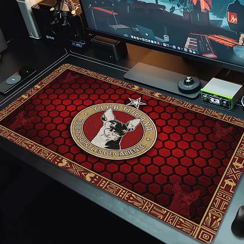 Tijuana Logo Color Mouse Pad Large Gaming Table Cushion Non-slip Laptop Tablet Big Mousepad XXL Mat Mini PC Playmat With Lock edge