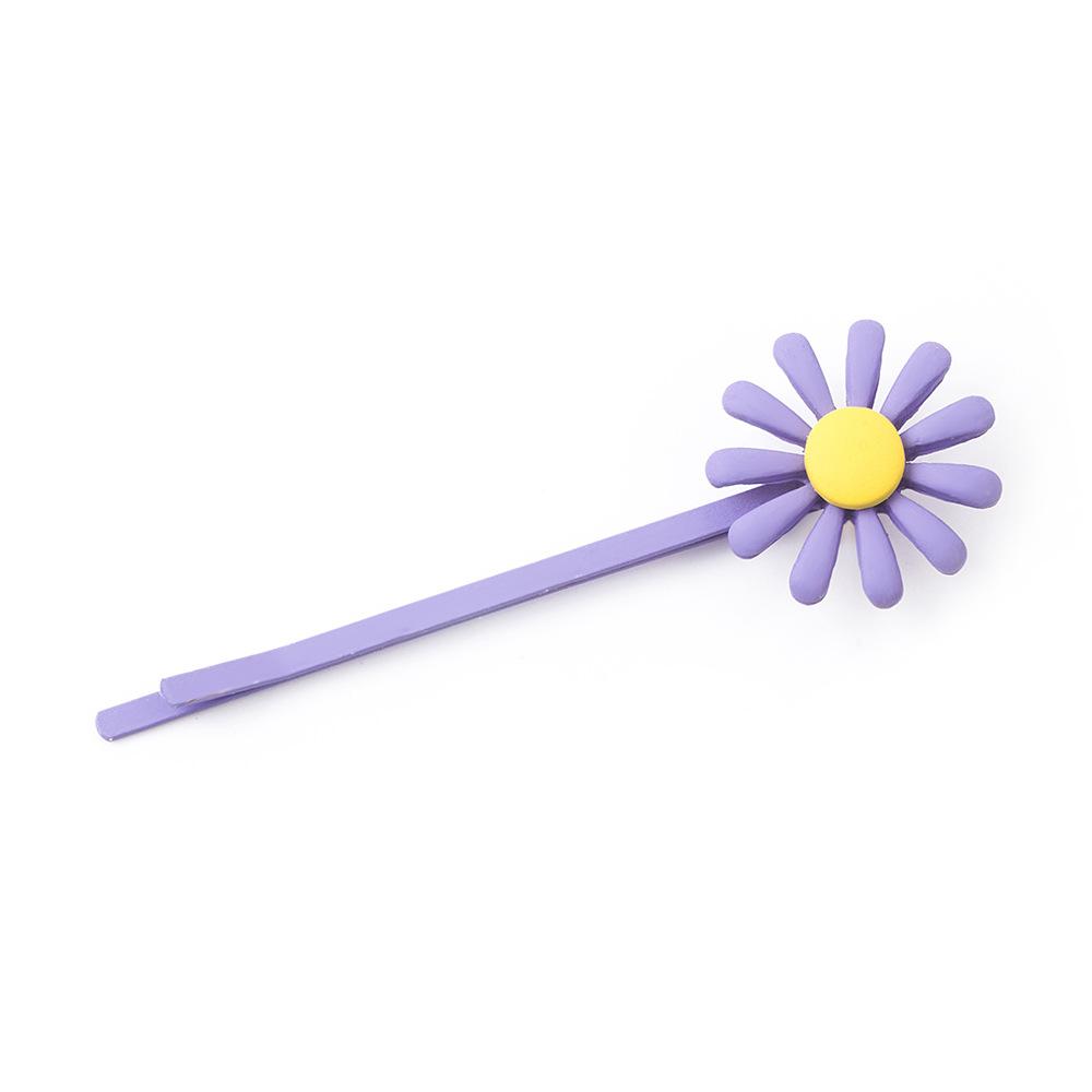 Hyunya Candy Color Frosted Daisy Flower Hairpin, Color Fresh Word Clip Duck Bill Clip Edge Clip Bangs Clip