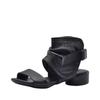 Fashion 2025 New Summer Open Toe Women's Sandals Round Toe Buckle Strap Med Heel Ankle Boots Women for Fashion Daily Casual Sandals