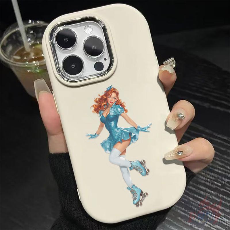50Pcs/Set Retro Pop Girls PET Stickers Waterproof DIY Fashion Doodle Decals Stickers