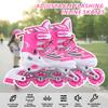 Adjustable Kids Inline Skates Light Up for Boys and Girls Beginner Friendly Eco Friendly Breathable for Toddlers Shoe