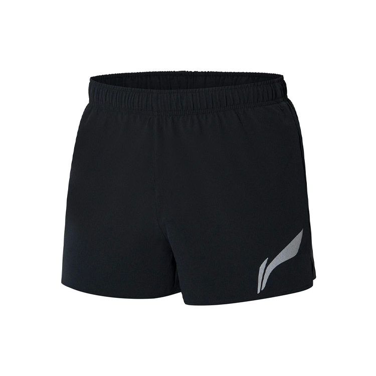 Li-Ning Reflective Quick-Dry Running Sports Suit Men Sportswear Black White AATR089-1